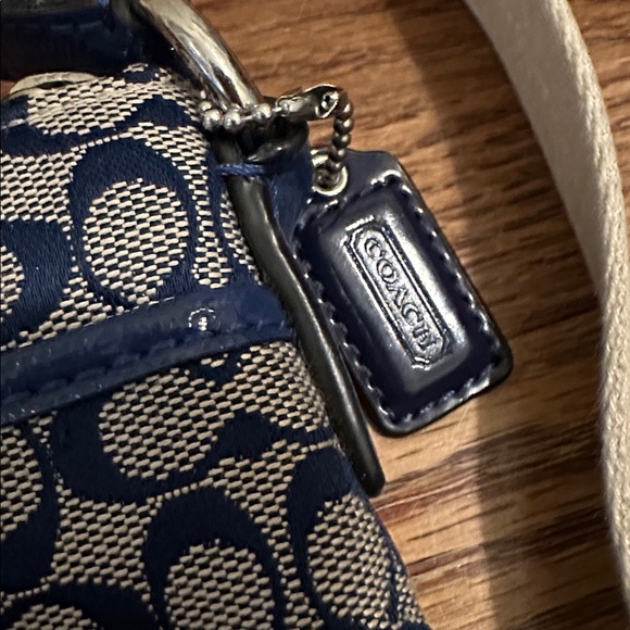 Coach RARE North/South Swingpack Navy Signature Crossbody - Style F51163 - Picture 9 of 16